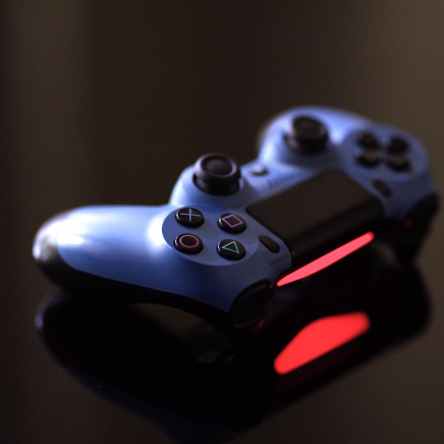 A PlayStation controller.