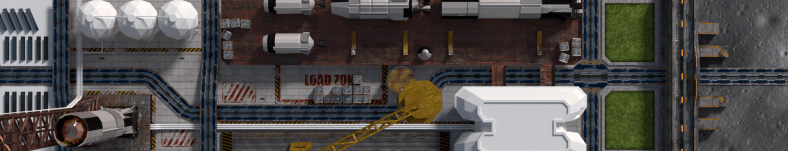 Stage in Moon Shooter 5000.