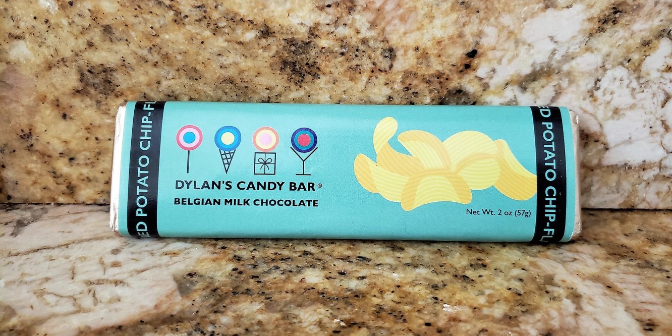 A Wrapped Dylan's Potato Chip Candy Bar