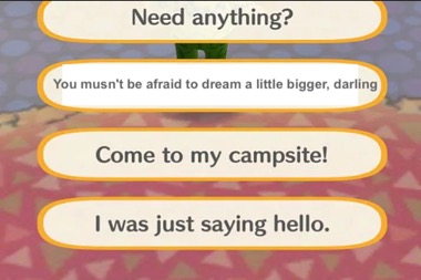 Animal Crossing dialogue options