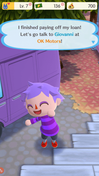 Animal Crossing loan celebration