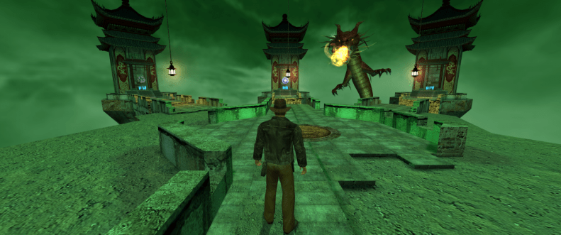 Indiana Jones and the Emperor's Tomb weird screenshot