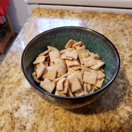 A bowl filled with Sugar Cookie Toast Crunch