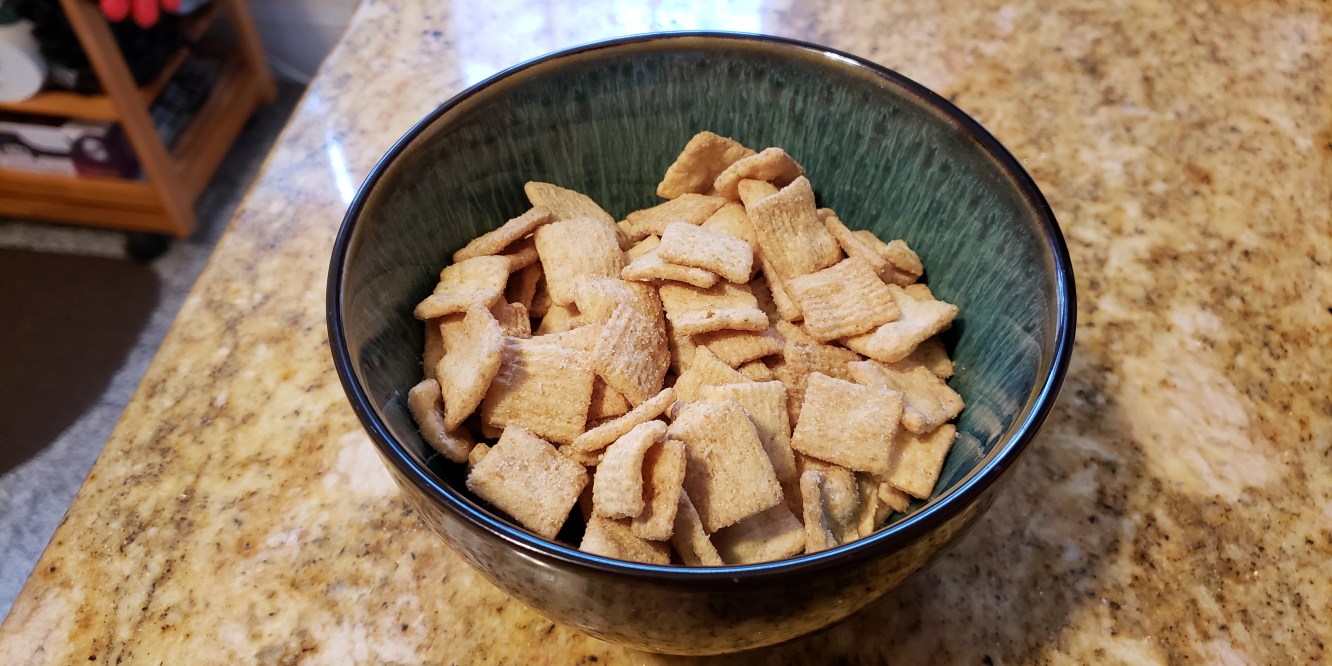 A bowl filled with Sugar Cookie Toast Crunch