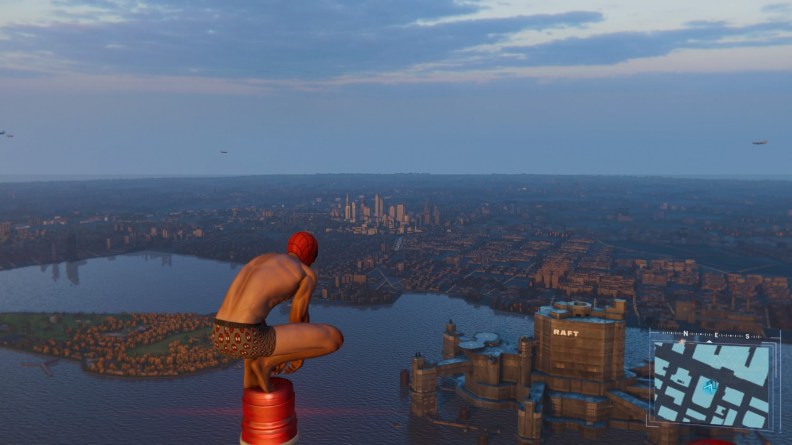 Spider-Man looking over the city