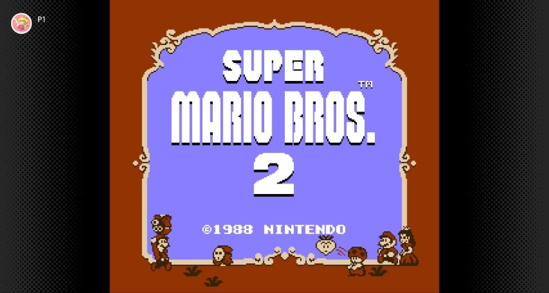 Super Mario Bros. 2 main menu