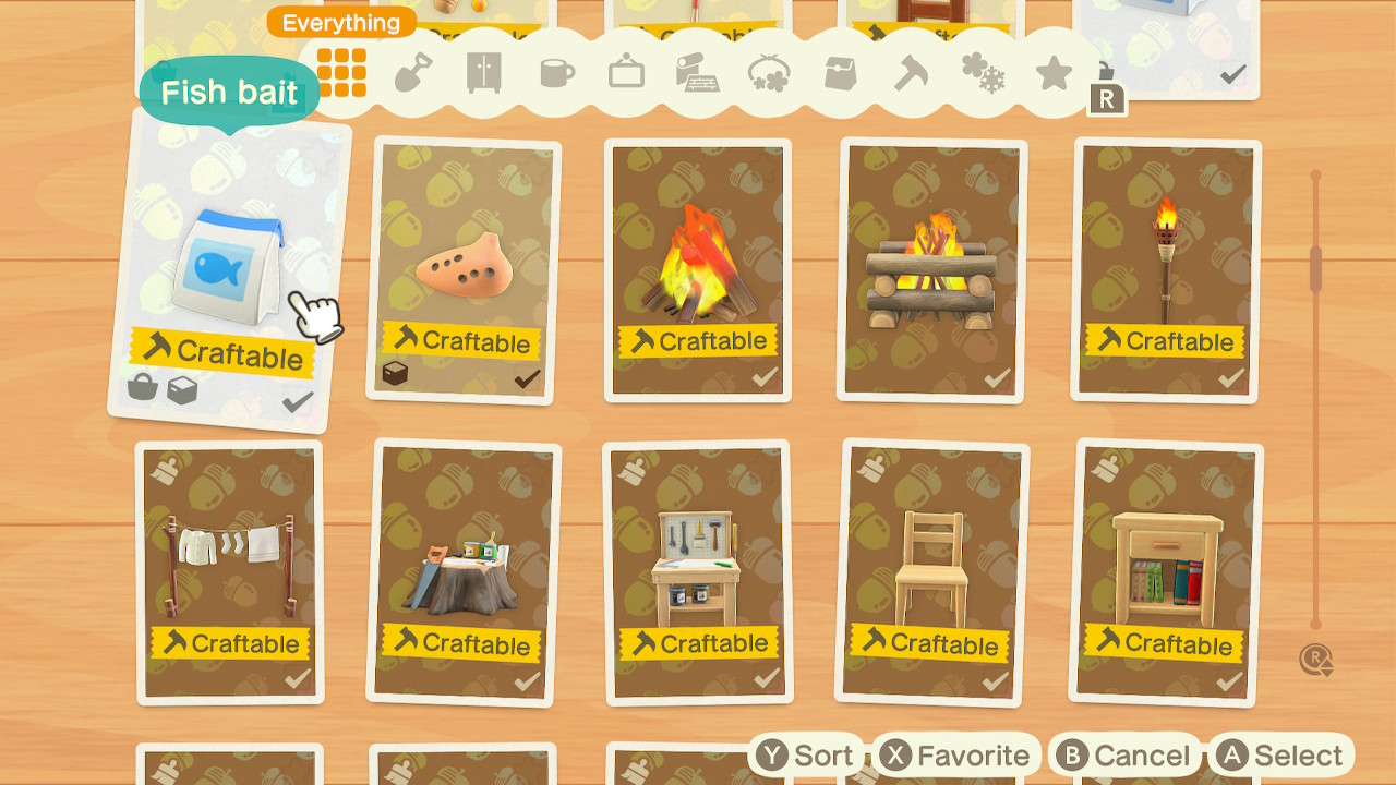 Animal Crossing New Horizons List of DIY Recipes