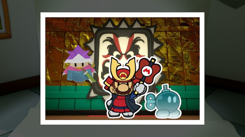 Mario Dressed in a Samurai Costume from Paper Mario: The Origami King